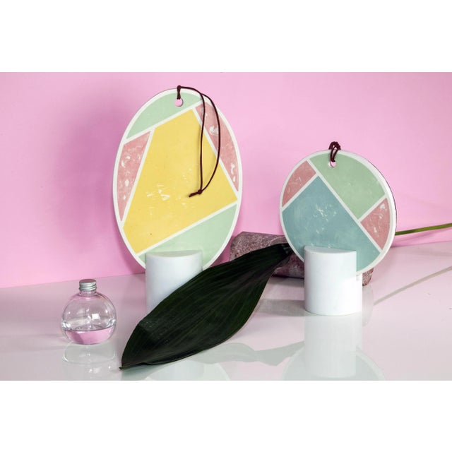 Poudre Table/Wall Mirror with Marble Base by Atelier Macramè Chairish