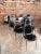 1960s Black Leather Les Arcs Chairs by Charlotte Perriand for Delvera, 1968, Set of 12 For Sale - Image 5 of 5