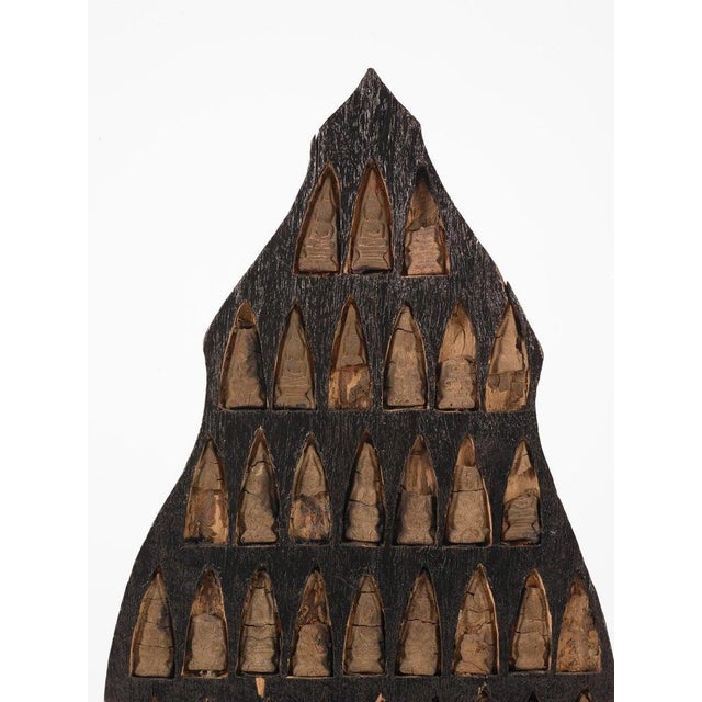 Thai Carved "Thousand Buddha" Wood and Clay Shrine With Stand For Sale - Image 4 of 7