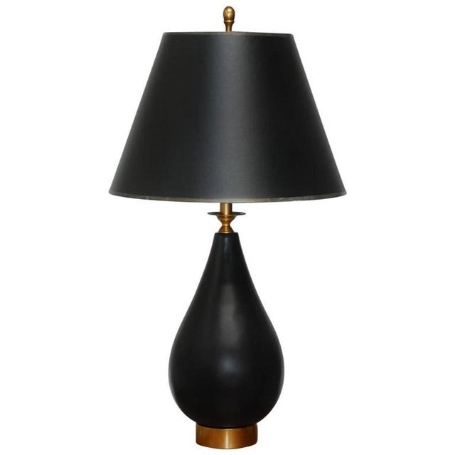 MidCentury Style Black & Gold Table Lamp Chairish