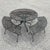 Mid 20th Century Woodard Round Patio Table with Three Benches, Attributed For Sale - Image 9 of 11