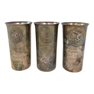 1950s Silver-Plate Trophy Cups - Set of 3 For Sale