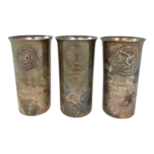 1950s Silver-Plate Trophy Cups - Set of 3