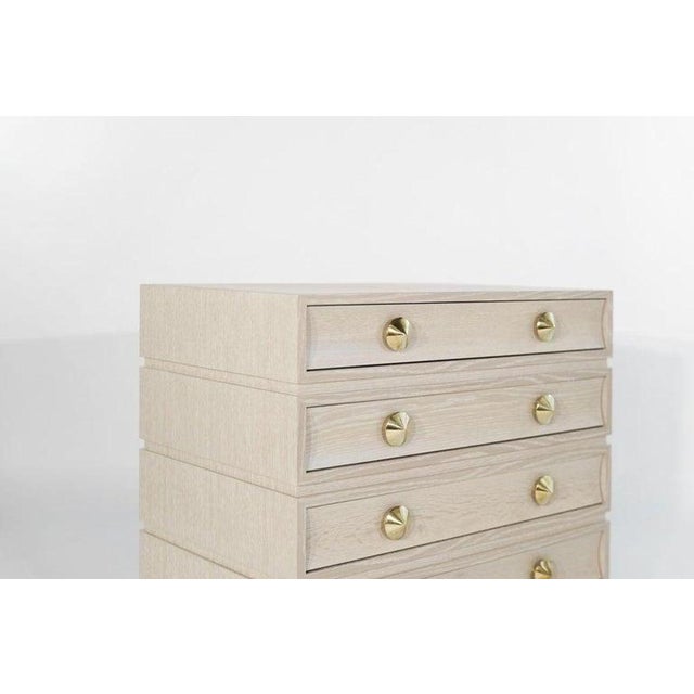 Stacked Chests of Drawers in Limed Oak For Sale - Image 10 of 16