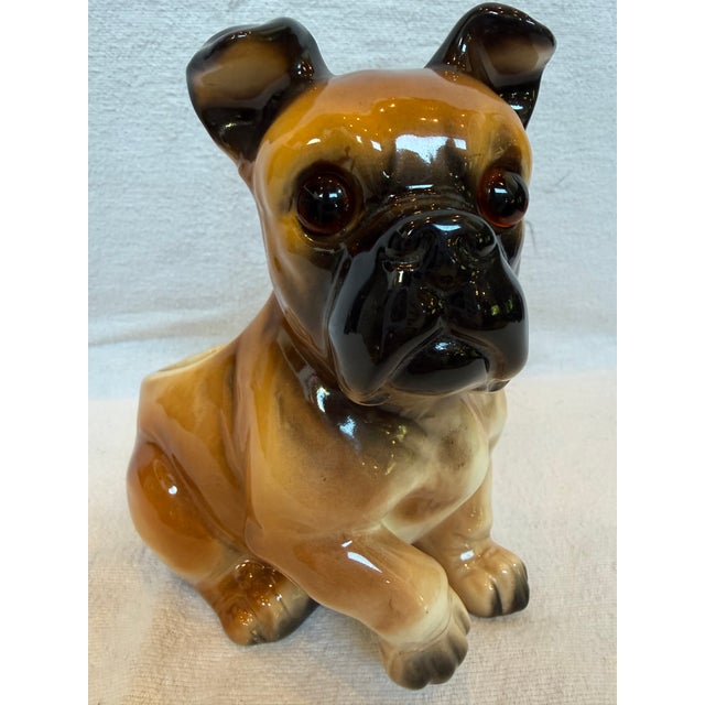 1940s Porcelain Boxer Planter For Sale - Image 9 of 11