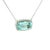 2010s 18k White Gold 20 Carat Aquamarine and 2 Carat Diamond Necklace For Sale - Image 5 of 11