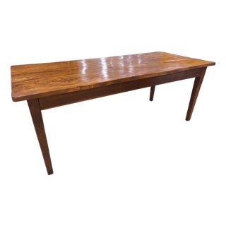 19th Century Elm Wood Dining Table For Sale