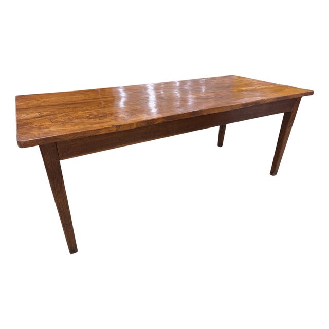 19th Century Elm Wood Dining Table For Sale