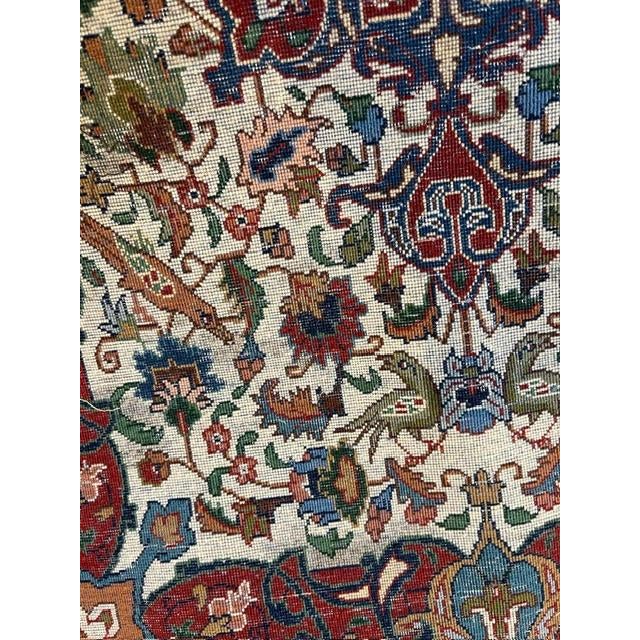 Textile 1930"s Fine Antique Kashan , 2' X 3' For Sale - Image 7 of 8