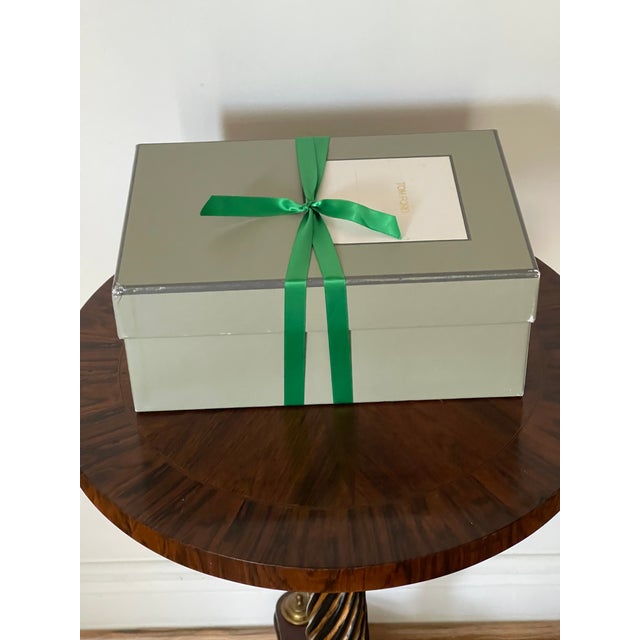 12 pcs European blown glass vintage Christmas Ornaments Christmas Trees in 3colors- emerald green , sky blue and pearl...