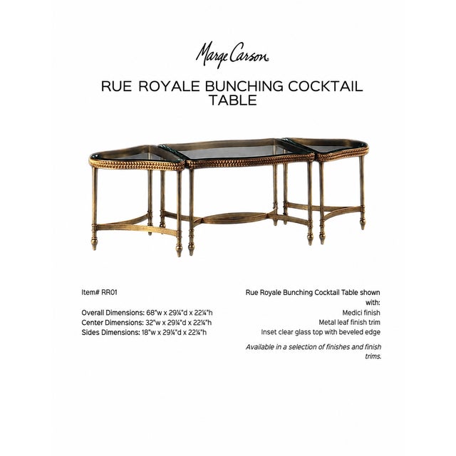Contemporary Marge Carson Rue Royale Rr01 Three-Piece Bunching Cocktail Table Set For Sale - Image 3 of 3