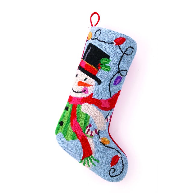 100% wool hooked stocking with cotton/velvet blend backing. A festive way to spruce up your home for the holidays or would...