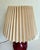 Vintage Burgundy Glazed Ceramic Amphora Double Handle Table Lamp With Pleated Shade For Sale - Image 10 of 12