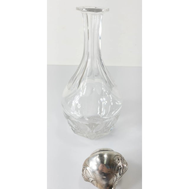 Silver Early 20th Century Gorham Sterling Silver and Crystal Glass Decanter For Sale - Image 8 of 9
