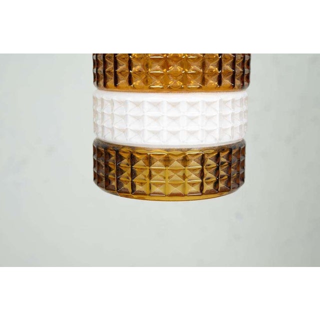 Glass Vintage Glass Hanging Lamp in Amber Glass For Sale - Image 7 of 13