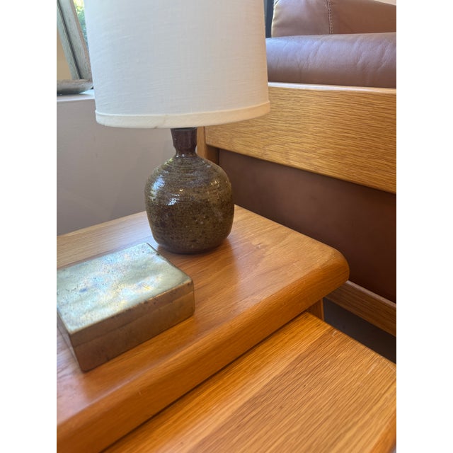 Tiny Vintage Ceramic Lamp, France For Sale - Image 13 of 14