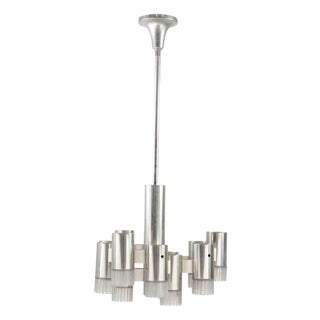 Modernist Chandelier attributed to Gaetano Sciolari, 1970s For Sale