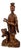 Carved Teak Chinese Female Figure With Removable Head Holding a Ruyi For Sale