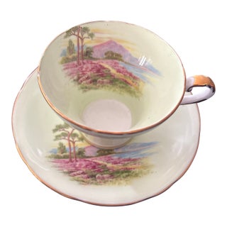 1930s Aynsley Mint Green Teacup For Sale