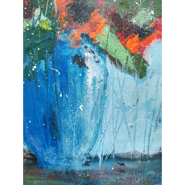 "Summer Bouquet I" Contemporary Expressionist Style Floral Still Life Painting by Linda McDonough For Sale In Naples, FL - Image 6 of 12