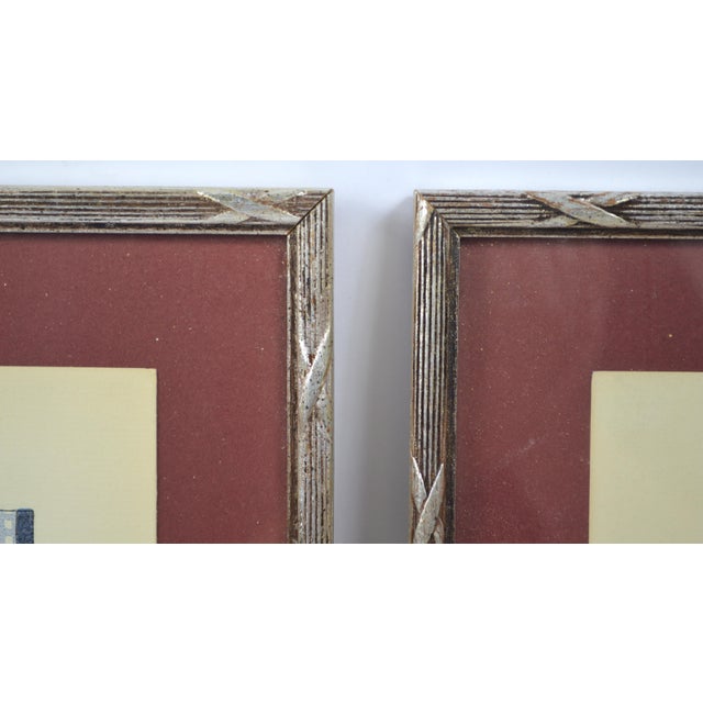 Maison Mercier Frères French Art Deco Mercier Freres Prints W House of Heydenryk Silver Gilt Frames - Set of 2 For Sale - Image 4 of 6
