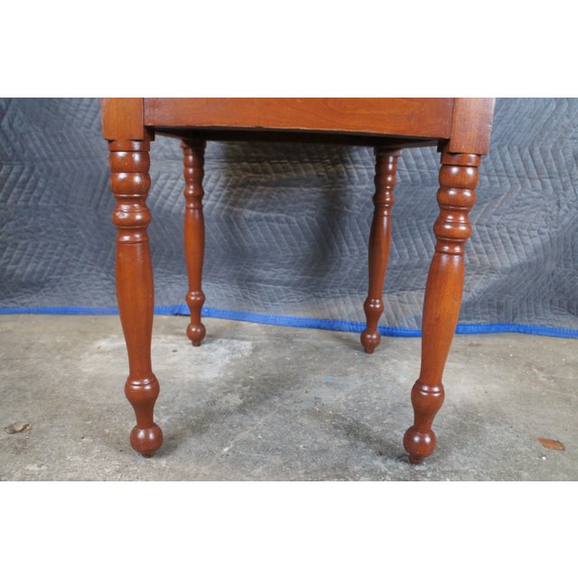 Antique 19th Century Early American Primitive Cherry Accent Table Nightstand For Sale - Image 11 of 12