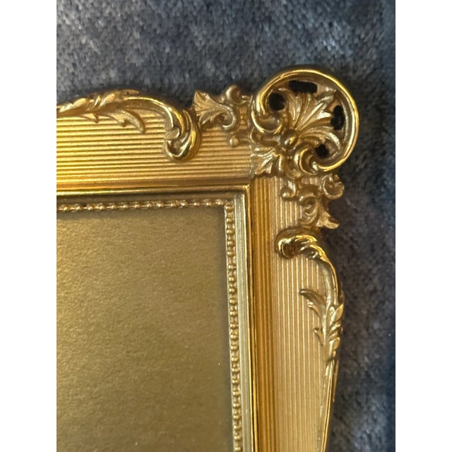 European Painting on Porcelain. Gilded Frame in Shadow Box. 19th Century For Sale - Image 4 of 11