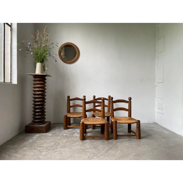 1940s Low Fireplace Chairs in style of Charles Dudouyt, 1940s, Set of 4 For Sale - Image 5 of 13