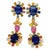 Bochic "Capri" Blue & Multi Sapphire & Ruby Earrings Set In 18K Gold & Silver For Sale - Image 15 of 18