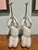 Late 20th Century Vintage Department 56 “Winter Silhouettes” White Porcelain Angels With Brass Trumpets - A Pair For Sale - Image 5 of 9