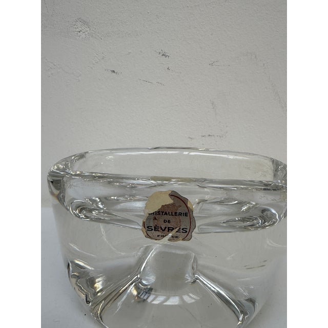 Mid-Century Modern French Crystal Bowl from Cristallerie De Sèvres, 1960s For Sale - Image 3 of 6