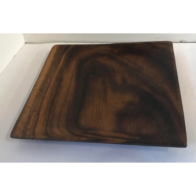 Vintage Wooden Tray From Hawaii For Sale - Image 4 of 6