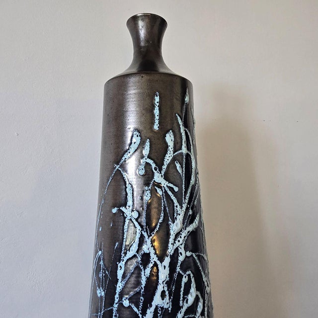Mid Century Modern Italian Tall Vase 1960s For Sale - Image 4 of 14