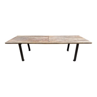 European Rustic Style Dining + Work Table For Sale