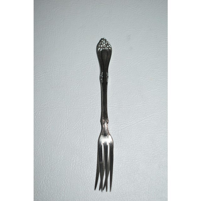 1960s Vintage Petite Silver Plate Fork For Sale - Image 5 of 11