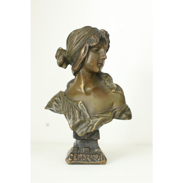 Emmanuel Villanis, French Art Nouveau Cinderella Bust, 1900, Bronze For Sale - Image 9 of 9
