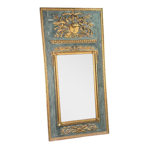 Early 19th Century French Trumeau Panel, Painted With Water Gilding