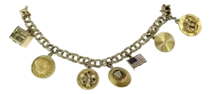 Women’s Vintage Charm Bracelet 14k Yellow Gold