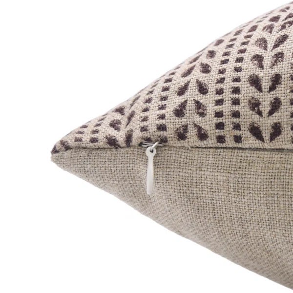 Art Deco Fabdivine Thick Linen Cushion Cover 14x20 Inch Modern Home Accent- Ratan Bel For Sale - Image 3 of 4