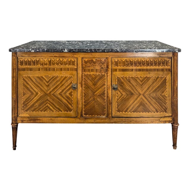 Louis XVI Style Marquetry Sideboard, 1800s For Sale