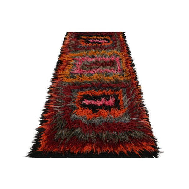 1950s Vintage Tulu Runner Rug With Colorful Geometric Patterns, From Rug & Kilim For Sale - Image 5 of 7