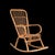 Mid-Century Italian French Riviera Curved Rattan and Bamboo Rocking Chair, 1970s For Sale - Image 6 of 18