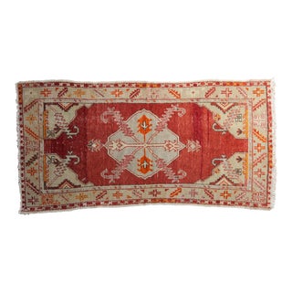Vintage Distressed Oushak Rug Runner - 2'7" X 4'11" For Sale