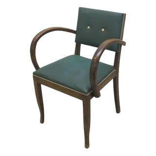 Art Deco Skai Leather Armchair, 1930s For Sale