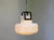 Metal Scandinavian Glass, Wood, and Brass Ceiling Lamp, 1960s For Sale - Image 7 of 15