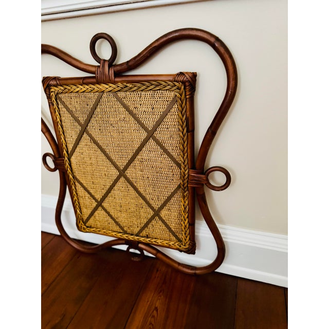 Vintage Bamboo and Rattan Bulletin Board For Sale - Image 6 of 9