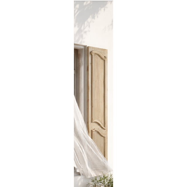 Pair of Reclaimed Monumental French Door Panels, Coastal Farmhouse Architectural Statement, 94"h For Sale - Image 4 of 5