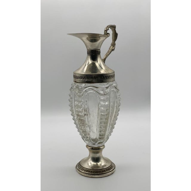 Glass and Silver-Plated Alloy Jug For Sale - Image 5 of 5