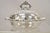 Vintage English Victorian Ornate Round Silver Plated Rococo Lidded Covered Serving Dish. Item features heavy ornate...