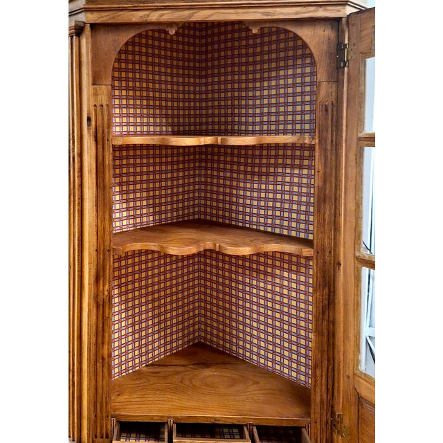 American Traditional Corner Cabinet With Architectural Detailing For Sale - Image 10 of 14